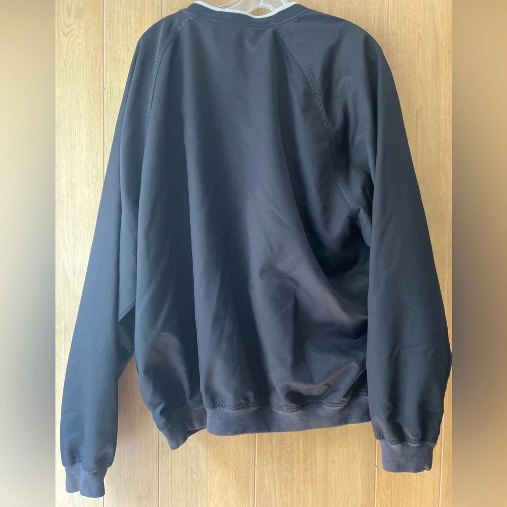 George Golf Sweatshirt Windbreaker Men’s XL Black V-Neck Retro Style Pullover